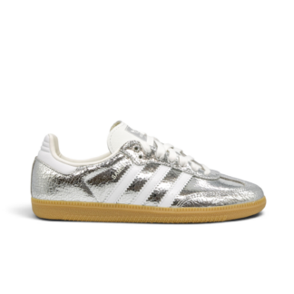 ADIDAS Samba OG Silver Metallic Cracked Leather (Women's)