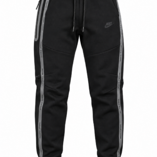 NIKE Tech Fleece Joggers Black White Reflective